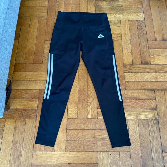 adidas Pants - Adidas Black AEROREADY Leggings High Waisted Reflective Stripes Women’s M